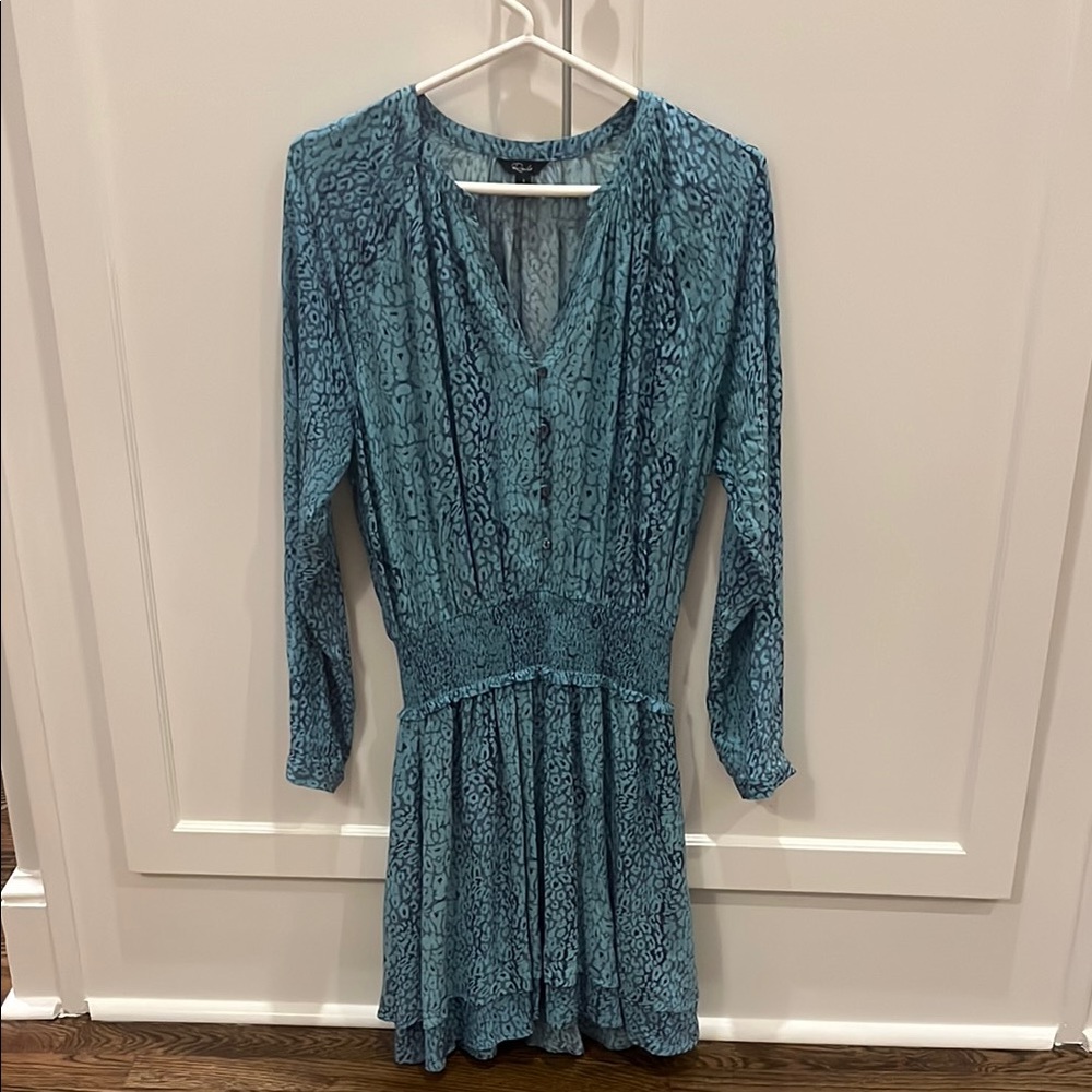 Rails Teal Long Sleeve Dress